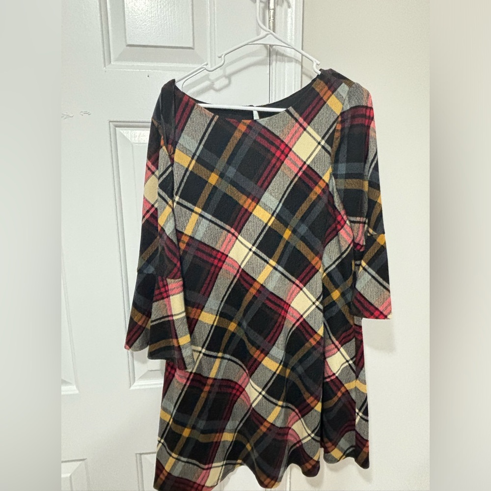 Red Plaid Dress, Size Large
